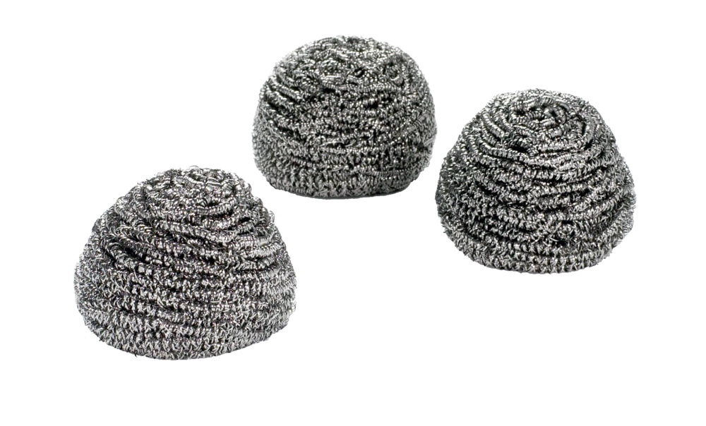 FRANK Stainless Steel Spiral Scour / Scrubber, 3-pk 4 FRANK Stainless Steel Spiral Scour / Scrubber, 3-pk - Image 2