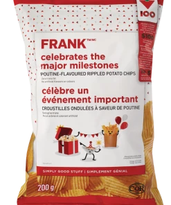 FRANK Canadian Tire 100th Birthday Poutine Ripple Chips, 200-g