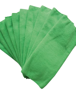 FRANK All-Purpose Machine Washable Microfibre Cloths, Green, 10-pk