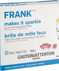 FRANK Automatic Dishwasher Detergent Tabs, 60-pk -Outlet Frank Store frank automatic dishwasher tabs 60 count d94ba38a 33c5 4218 8c1b c844382b69ce