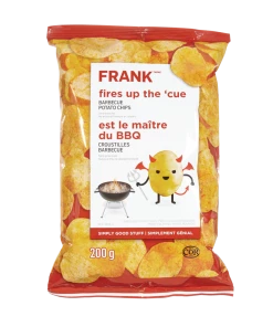 FRANK BBQ Potato Chips, 200-g