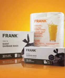 FRANK Giant Twist-Tie Outdoor Garbage Bags, 30-pk, Black, 184-L -Outlet Frank Store frank black giant garbage bags 184l 30pk 8bade2ef d098 4f16 be7c 0bef3aac504d