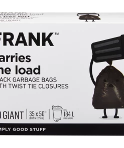 FRANK Giant Twist-Tie Outdoor Garbage Bags, 30-pk, Black, 184-L -Outlet Frank Store frank black giant garbage bags 184l 30pk bb7fcb9f 87f6 468f 9176 3ca51dcc77fb