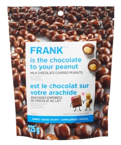 FRANK Milk Chocolate Covered Peanuts, 225-g