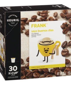 FRANK Says Buenos Dias Colombian Medium Roast K-Cup® Coffee Pods, 285-g, 30-pk, Keurig Compatible