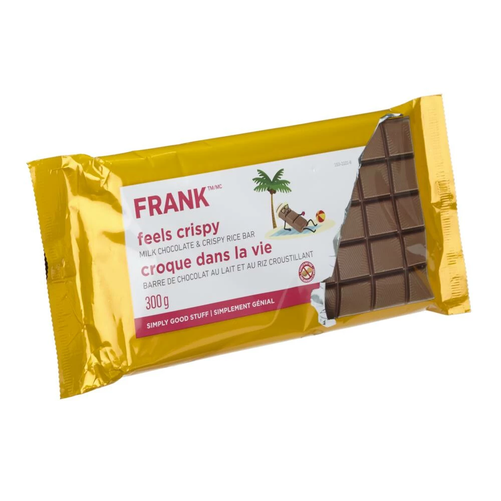 FRANK Milk Chocolate Crispy Rice Bar, 300-g 3 FRANK Milk Chocolate Crispy Rice Bar, 300-g - Image 2