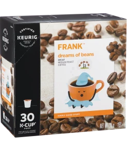 FRANK Dreams Of Beans Medium Roast K-Cup® Coffee Pods, 285-g, 30-pk, Keurig Compatible