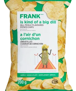 FRANK Dill Pickle Potato Chips, 200-g