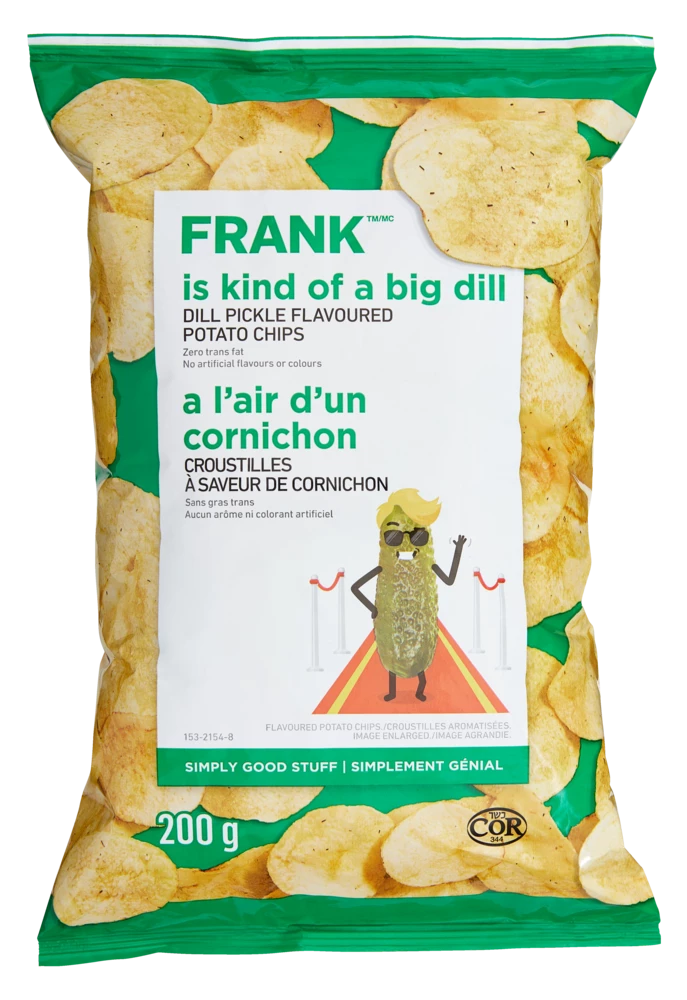 FRANK Dill Pickle Potato Chips, 200-g 3 FRANK Dill Pickle Potato Chips, 200-g