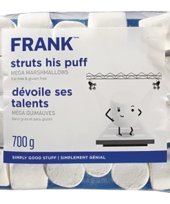 FRANK Struts His Puff Mega Marshmallows, 700-g