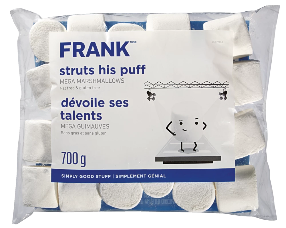 FRANK Struts His Puff Mega Marshmallows, 700-g 3 FRANK Struts His Puff Mega Marshmallows, 700-g