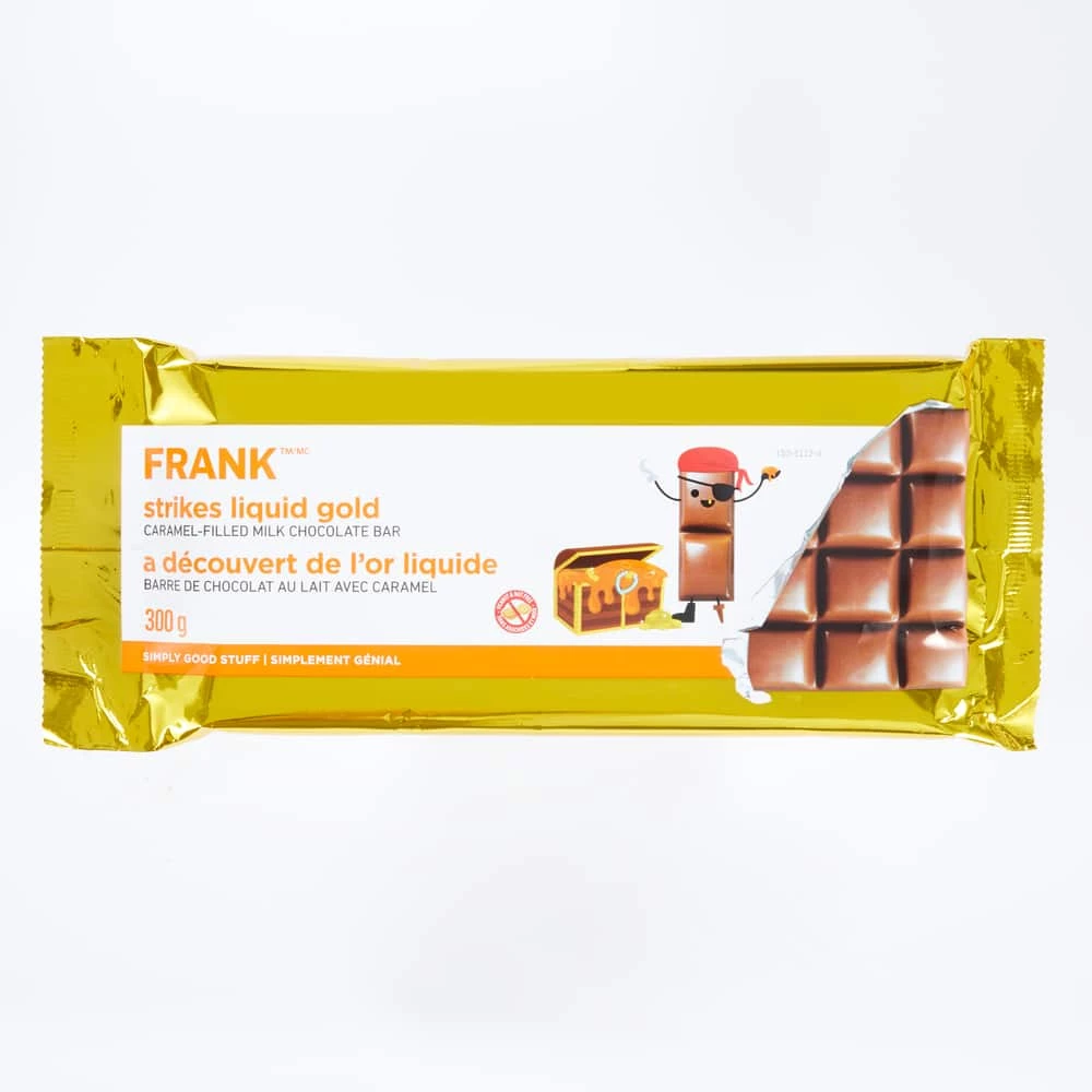 FRANK Caramel Filled Milk Chocolate Bar, 300-g 3 FRANK Caramel Filled Milk Chocolate Bar, 300-g