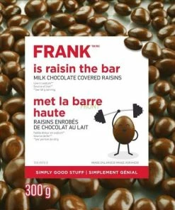 FRANK Milk Chocolate-Covered Raisins, 300-g