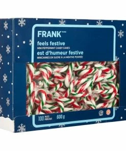 FRANK Mini Peppermint Candy Canes, 100-pk