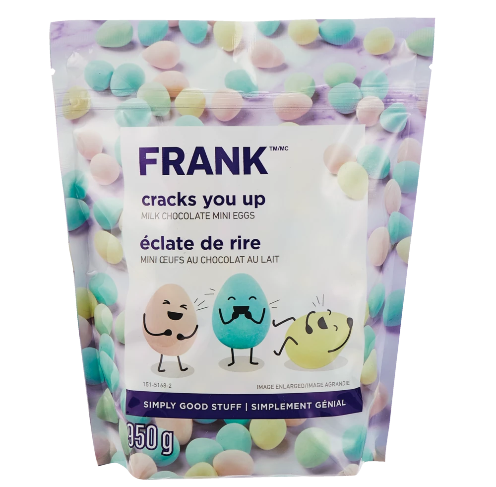 FRANK Cracks You UP Milk Chocolate Mini Eggs, 950-g 3 FRANK Cracks You UP Milk Chocolate Mini Eggs, 950-g