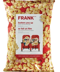 FRANK Movie Theatre Butter Popcorn, 190-g