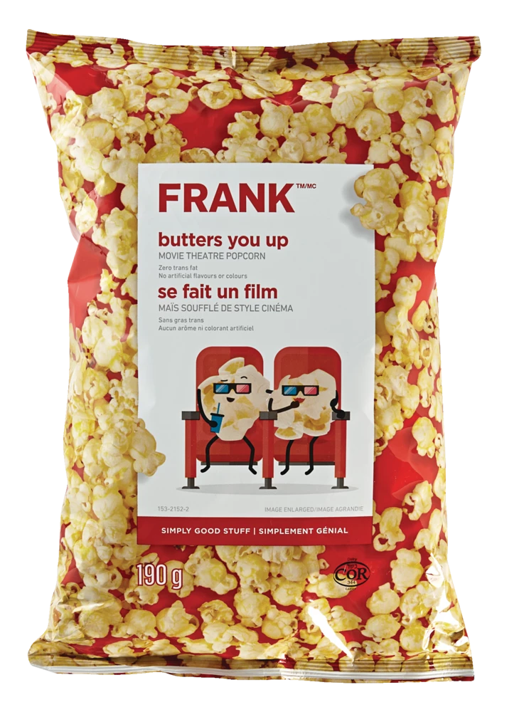 FRANK Movie Theatre Butter Popcorn, 190-g 3 FRANK Movie Theatre Butter Popcorn, 190-g