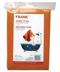 FRANK All-Purpose Machine Washable Synthetic Giant Shammy Towel, Orange, 3-pk -Outlet Frank Store frank multi purpose shammy towels 285f48d1 7bac 40d0 b0c7 171e62998b3a