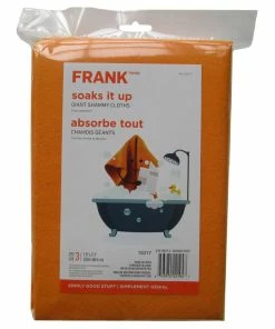 FRANK All-Purpose Machine Washable Synthetic Giant Shammy Towel, Orange, 3-pk -Outlet Frank Store frank multi purpose shammy towels 39130fcc e7cb 4d28 b079 adb8123f1ec0