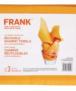 FRANK All-Purpose Machine Washable Synthetic Giant Shammy Towel, Orange, 3-pk -Outlet Frank Store frank multi purpose shammy towels 53c7ad5a ea63 47b0 b2f9 d0609ed668d7