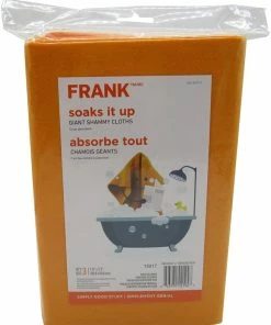 FRANK All-Purpose Machine Washable Synthetic Giant Shammy Towel, Orange, 3-pk -Outlet Frank Store frank multi purpose shammy towels ee3143d7 230a 4011 98ca ba1f27b1a993