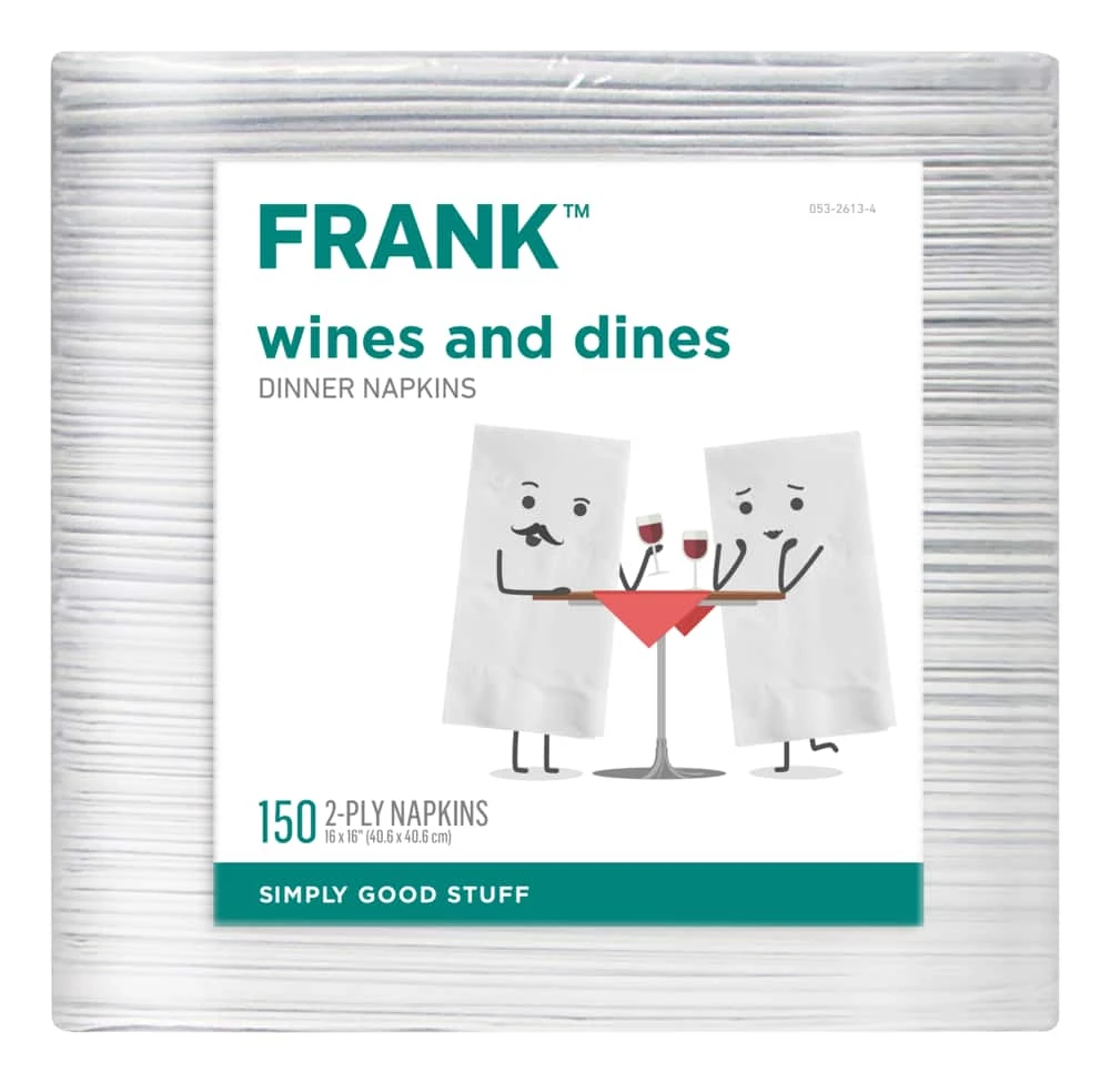 FRANK Dinner Paper Napkins, 2-ply, 150-pk 5 FRANK Dinner Paper Napkins, 2-ply, 150-pk - Image 3