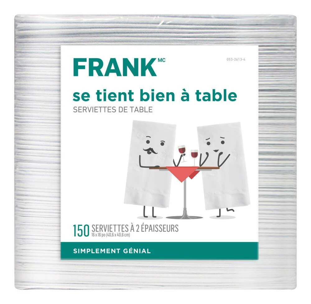 FRANK Dinner Paper Napkins, 2-ply, 150-pk 4 FRANK Dinner Paper Napkins, 2-ply, 150-pk - Image 2