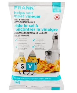 FRANK Salt & Vinegar Kettle Chips, 142-g