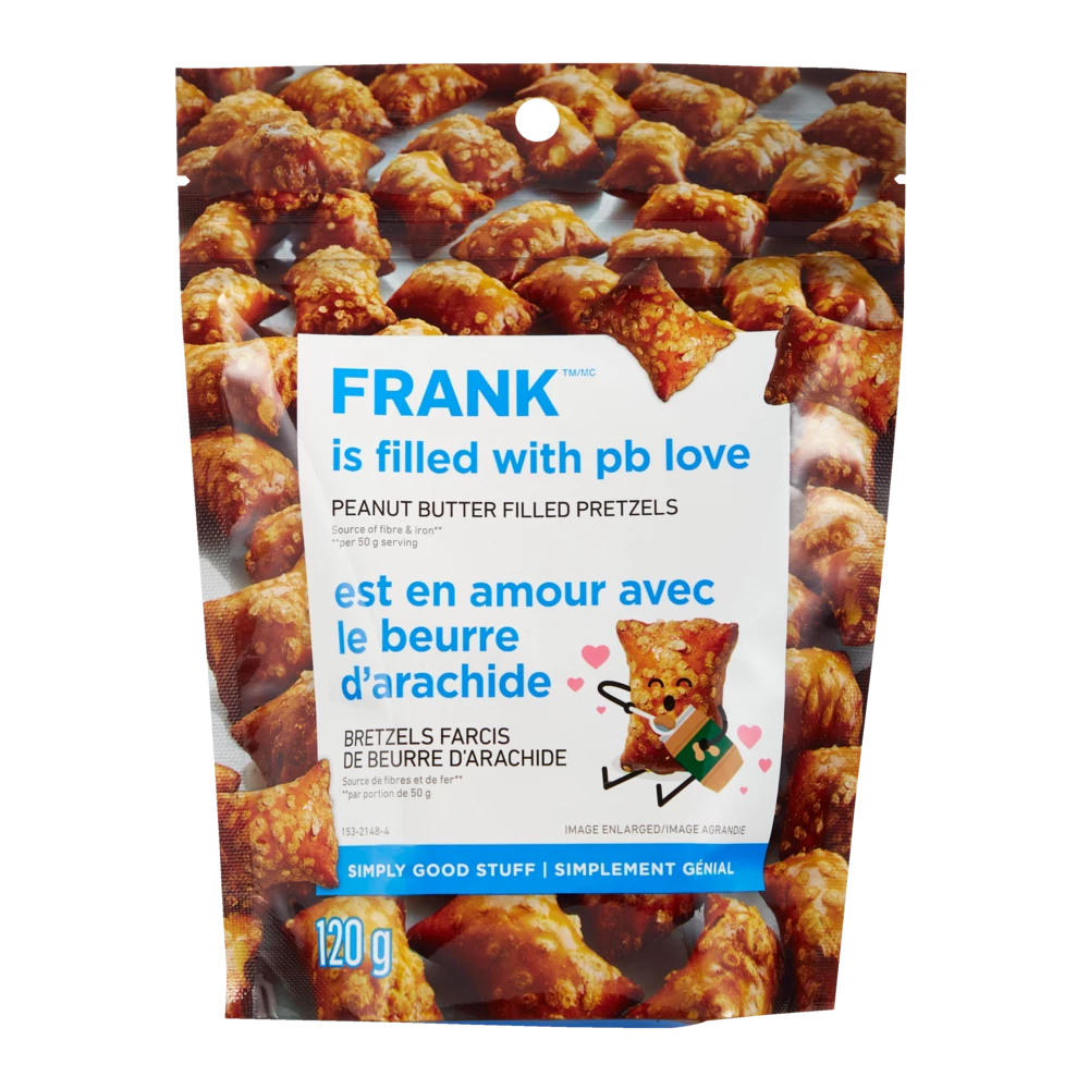 FRANK Peanut Butter Filled Pretzels, 120-g 3 FRANK Peanut Butter Filled Pretzels, 120-g