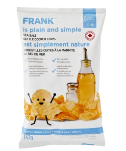 FRANK Sea Salt Kettle Chips, 142-g