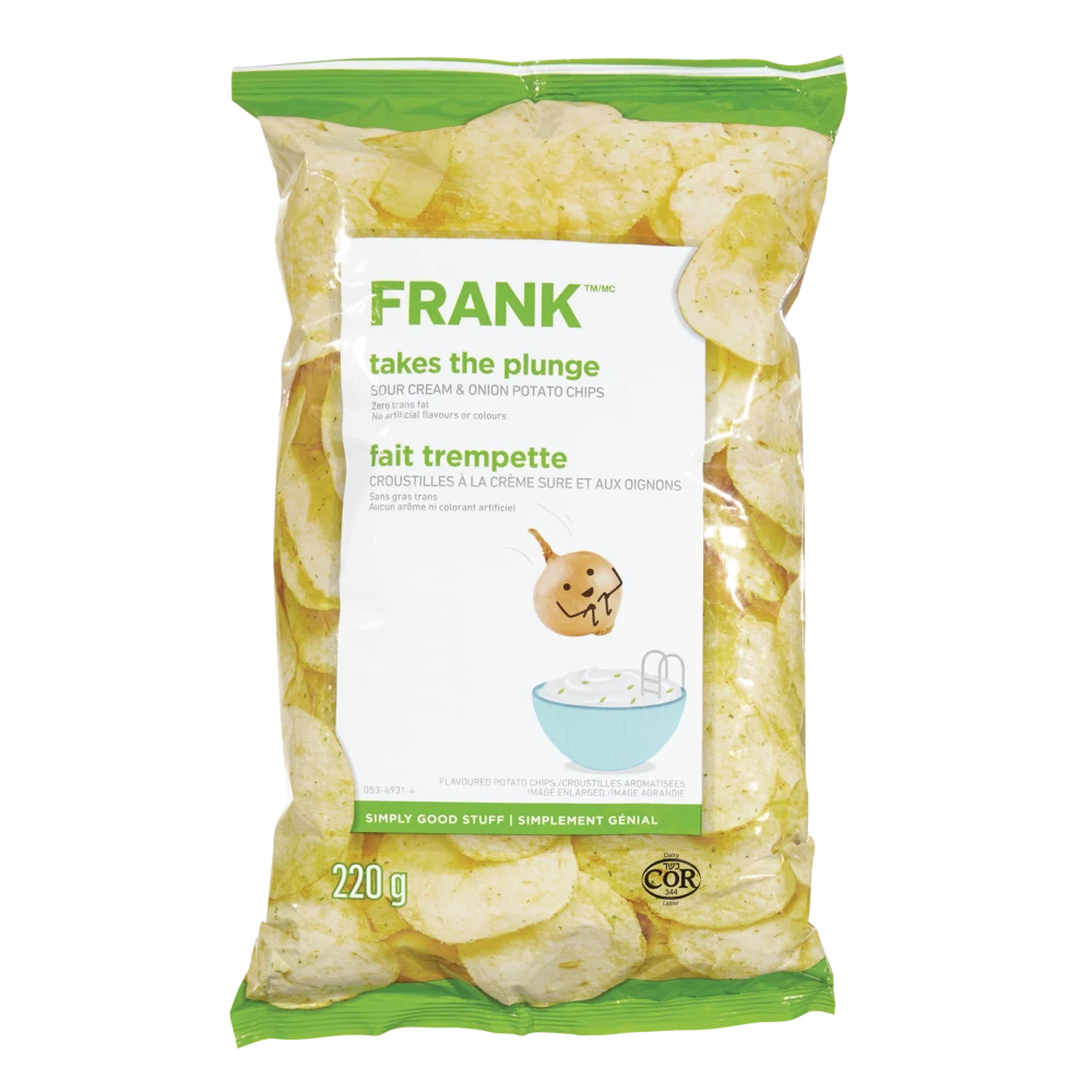 FRANK Sour Cream & Onion Chips, 200-g 3 FRANK Sour Cream & Onion Chips, 200-g