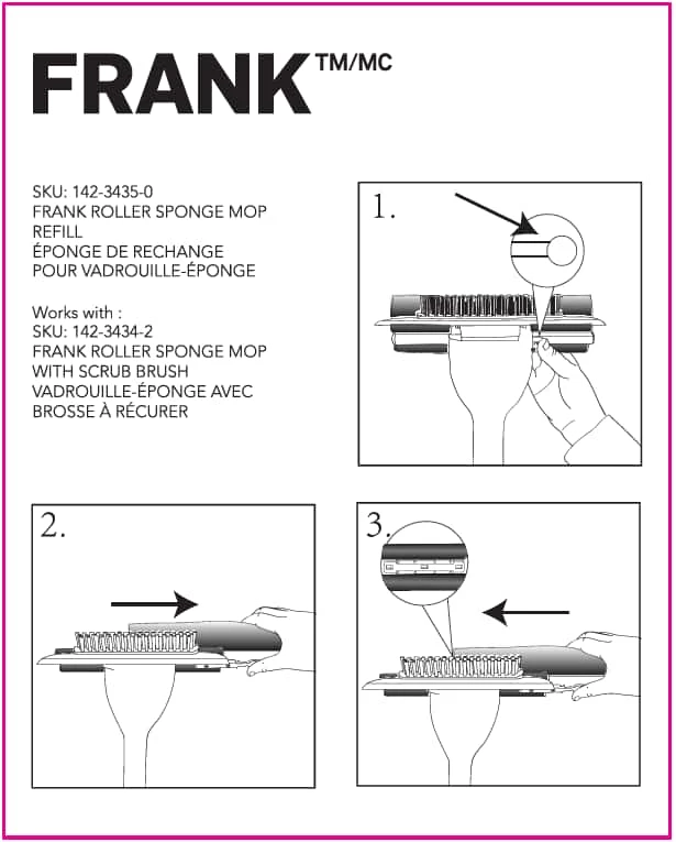 Frank Reusable Sponge Roller Mop Refill 4 Frank Reusable Sponge Roller Mop Refill - Image 2