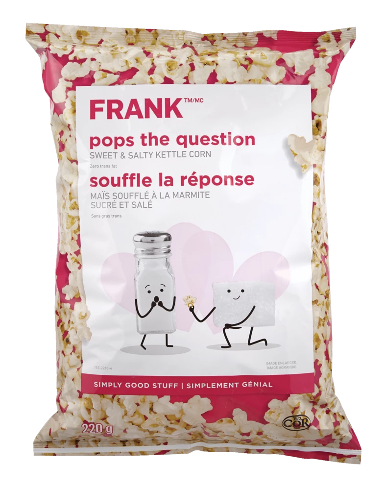 FRANK Sweet & Salty Popcorn, 220-g 3 FRANK Sweet & Salty Popcorn, 220-g