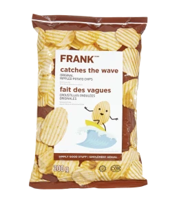 FRANK Original Rippled Potato Chips, 200-g