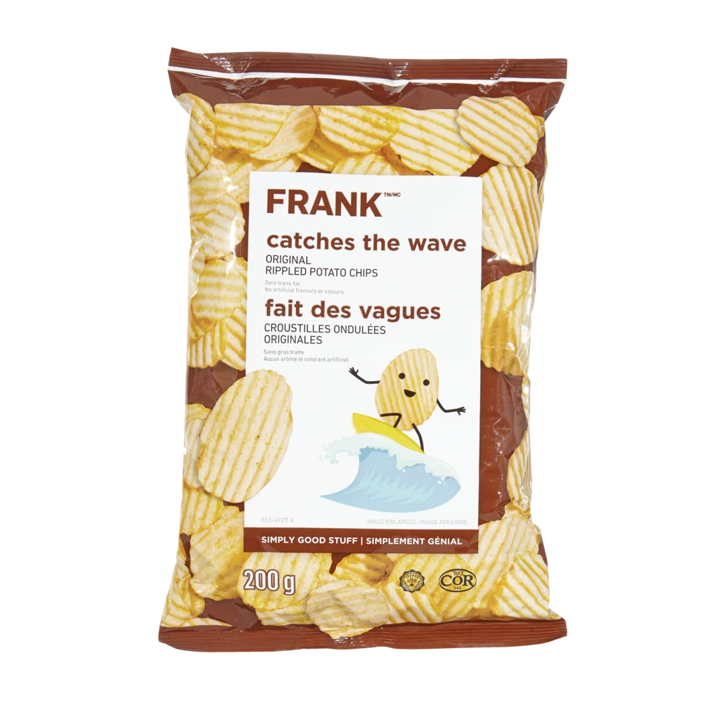 FRANK Original Rippled Potato Chips, 200-g 3 FRANK Original Rippled Potato Chips, 200-g