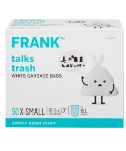 FRANK Extra-Small Swift-Tie Unscented Garbage Bags, 50-pk, White, 15-L 5 FRANK Extra-Small Swift-Tie Unscented Garbage Bags, 50-pk, White, 15-L -Outlet Frank Store frank x small white garbage bags 15l 50pk 76a2436d 8c06 4df5 aa65 da251bc29b72