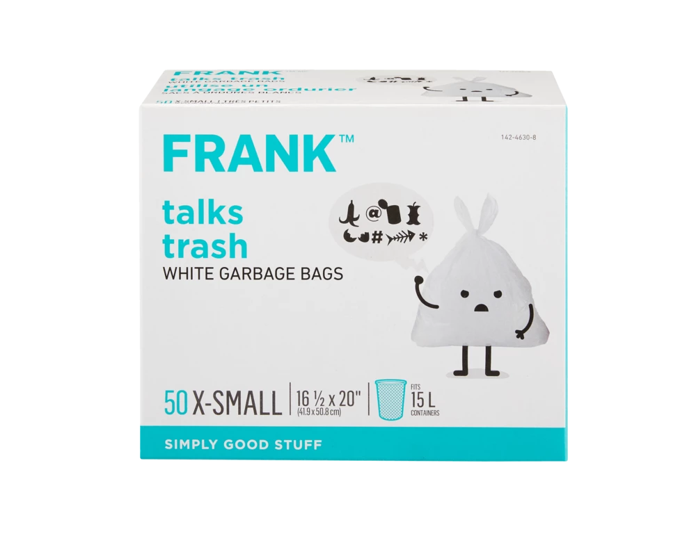 FRANK Extra-Small Swift-Tie Unscented Garbage Bags, 50-pk, White, 15-L 4 FRANK Extra-Small Swift-Tie Unscented Garbage Bags, 50-pk, White, 15-L - Image 2