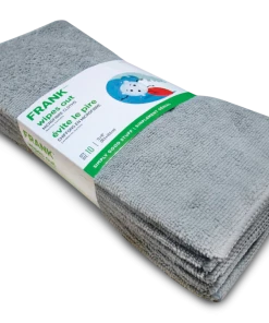 FRANK All-Purpose Machine Washable Microfibre Cloths, Grey, 10-pk
